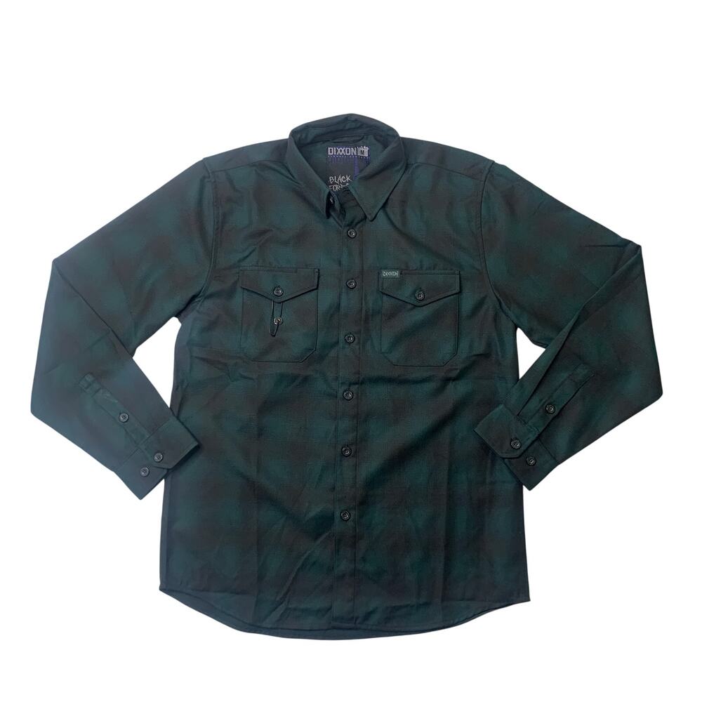 Dixxon Flannel Shirt Mens M Medium Black Forest Limited Edition Shadow Plaid